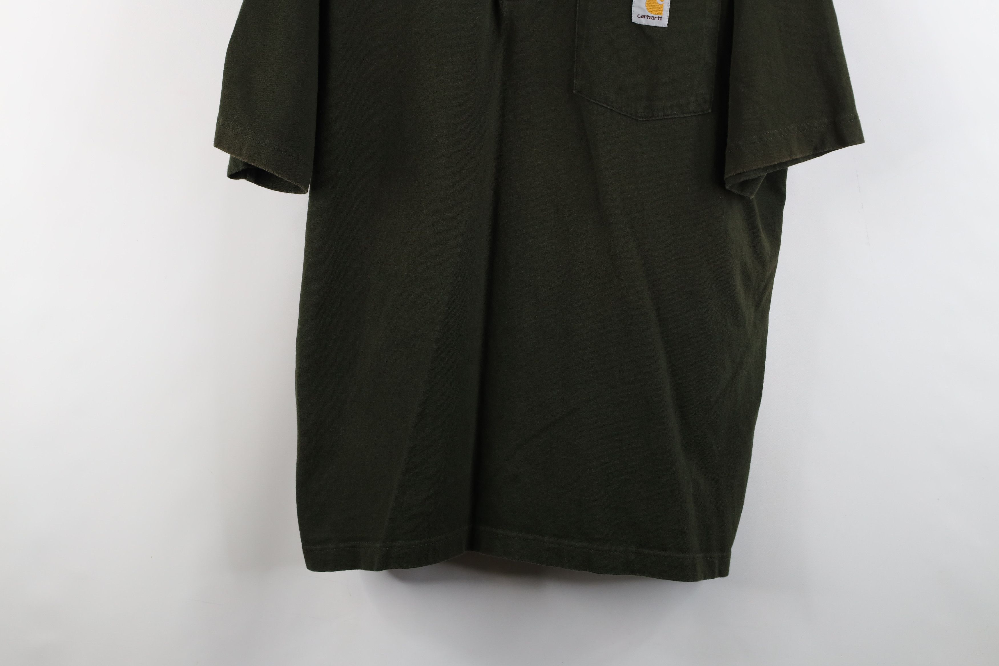 Carhartt × Vintage Vintage Y2K Carhartt Faded Spell Collared Polo Shirt Green Size US L / EU 52-54 / 3 - 3 Thumbnail