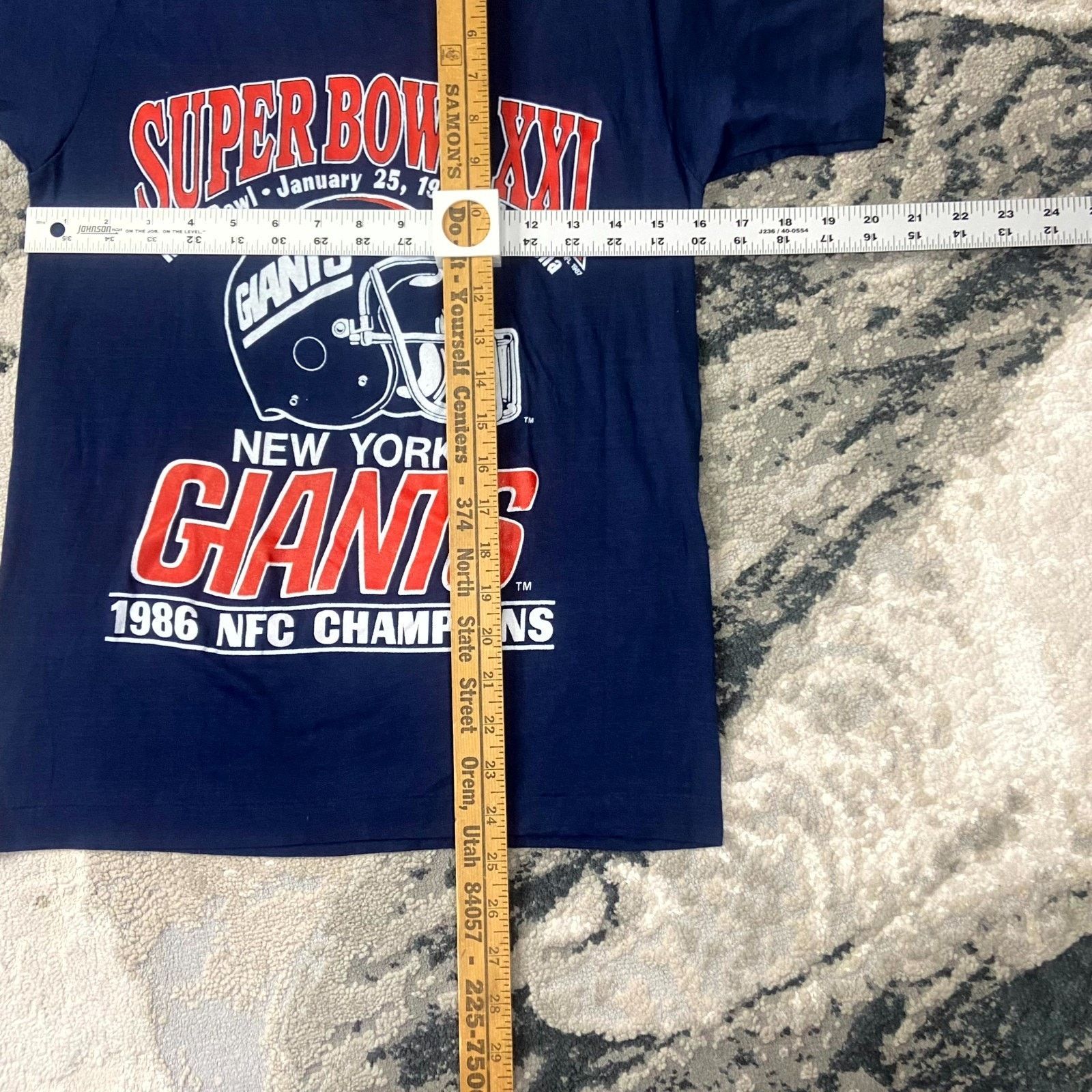 &SONS VTG 80s New York Giants Sz S Screen Stars NFL Super Bowl XXI Size US S / EU 44-46 / 1 - 7 Thumbnail