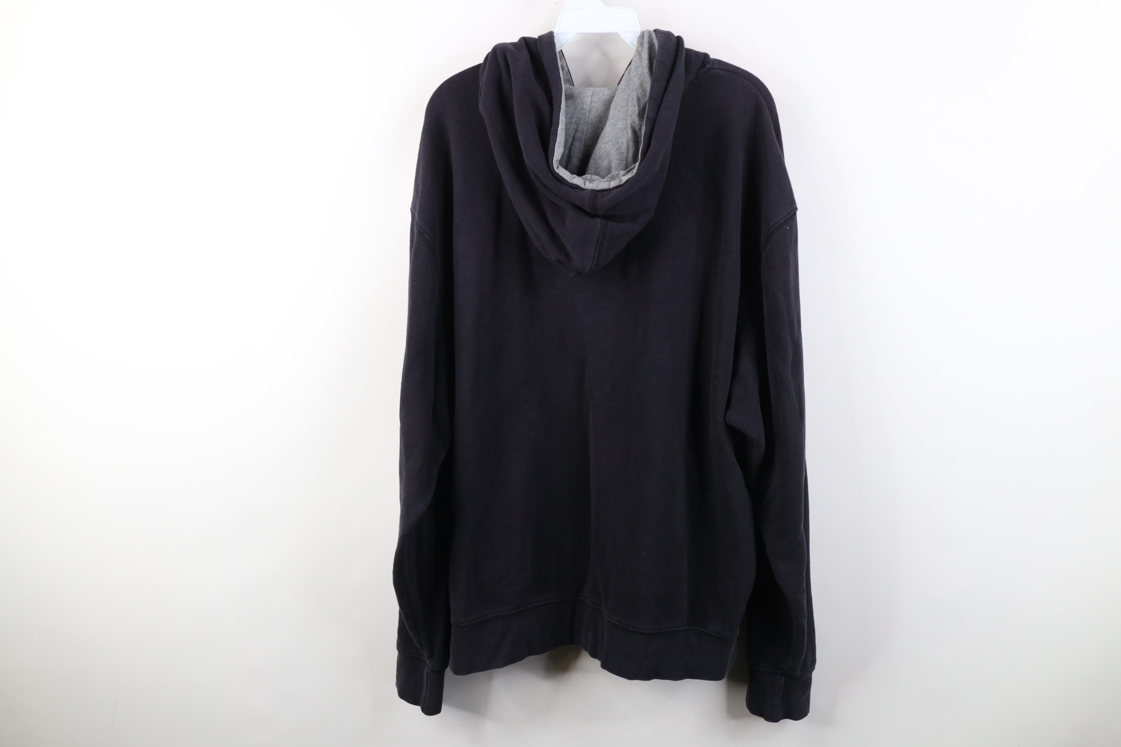 Vintage Vintage 90s Y2K Streetwear Blank Hoodie Sweatshirt Dark Blue Size US XXL / EU 58 / 5 - 11 Thumbnail