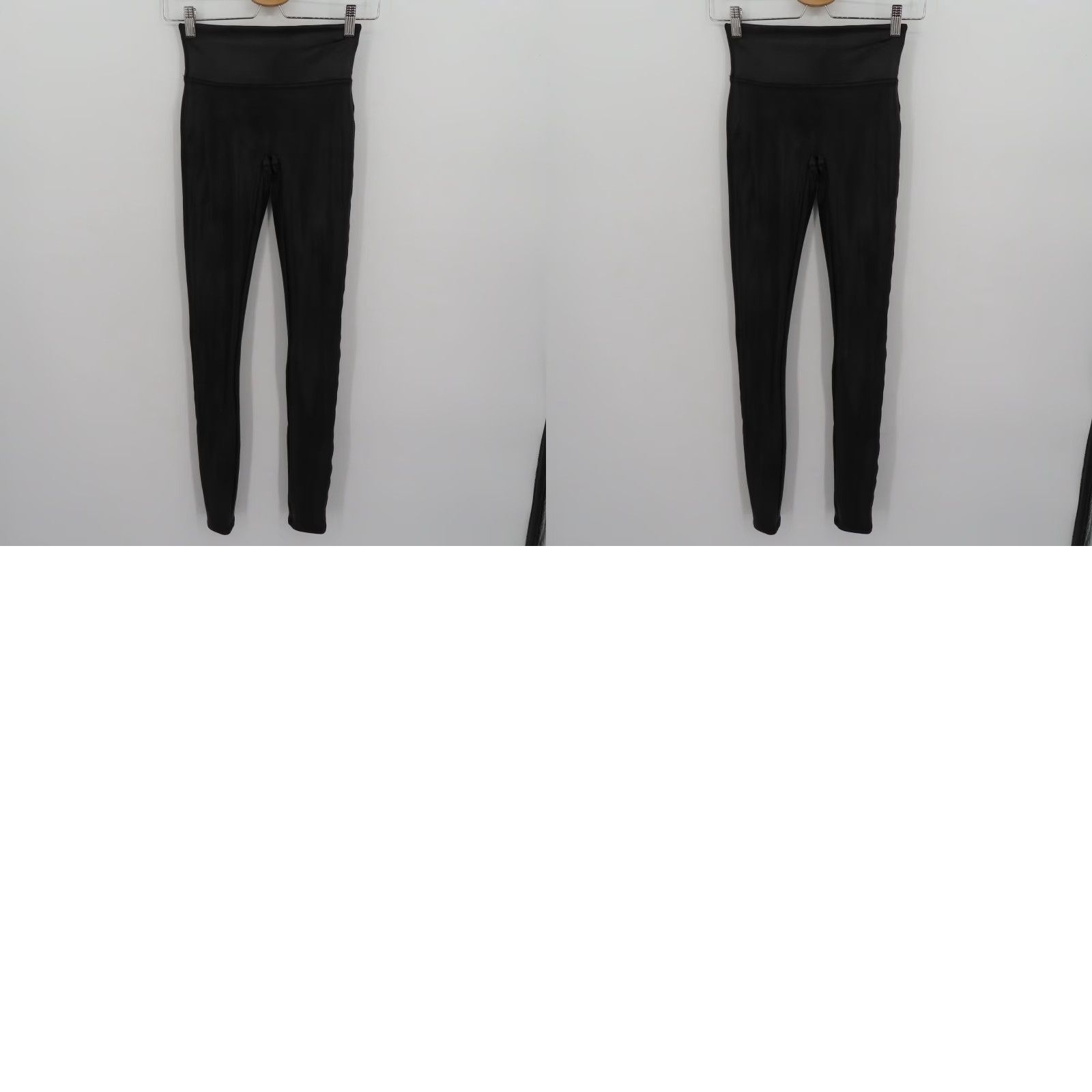 Spanx Spanx Women Small Solid Black Spanxshape Faux Leather Leggings Pants Style 2437T Size 28" / US 6 / IT 42 - 9 Thumbnail