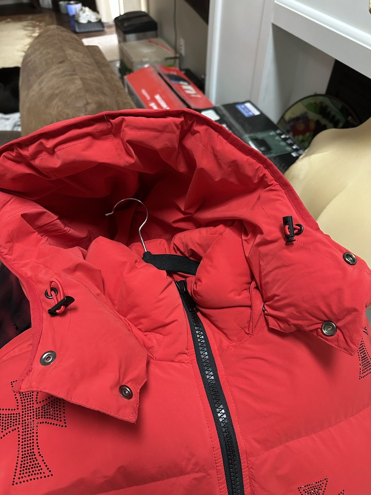 Unknown London Rhinestone Red Puffer Jacket Size US S / EU 44-46 / 1 - 16 Thumbnail