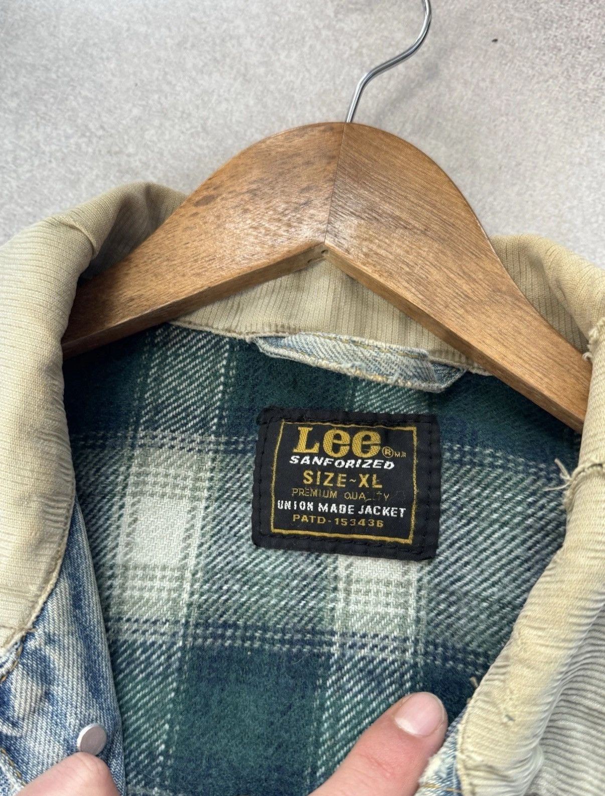 Lee Vintage LEE 90s Lined Rider Button Up Denim Jeans Jacket Men Size US XL / EU 56 / 4 - 13 Thumbnail