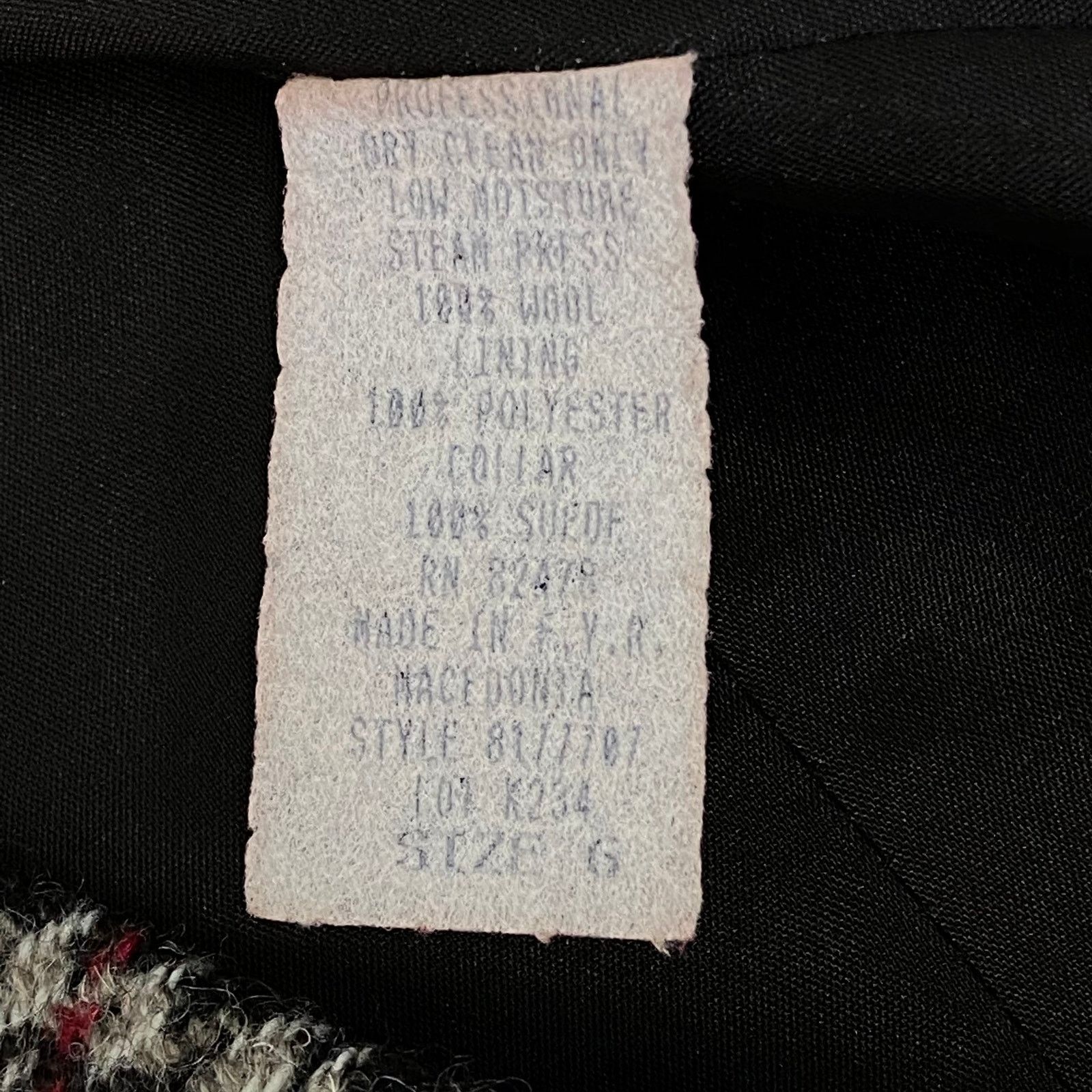 Other VTG David N Brown Herringbone Equestrian Blazer 6 Wool Size M / US 6-8 / IT 42-44 - 4 Thumbnail