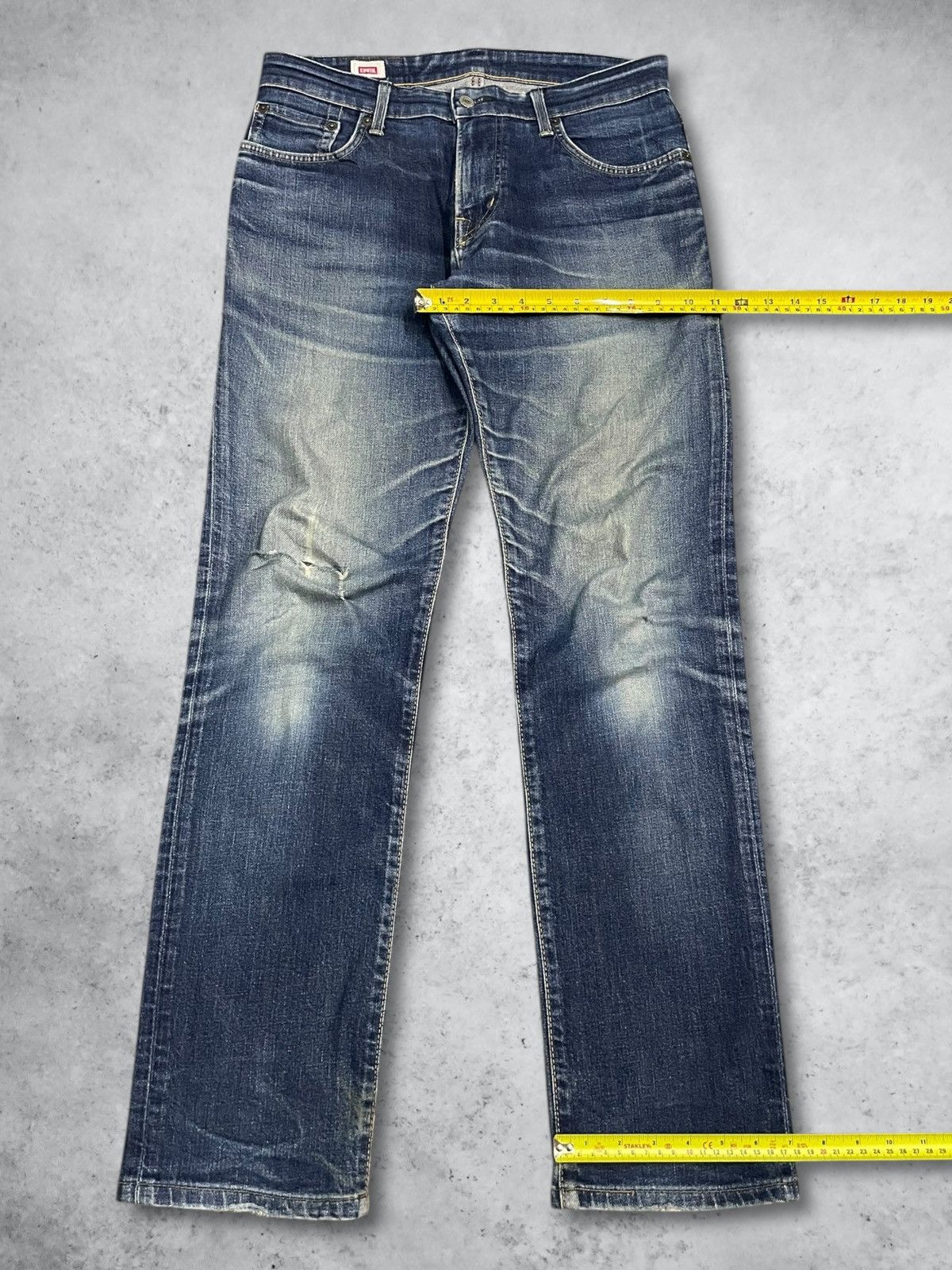 Edwin Vintage Edwin Made in Japan Blue Wash Loose Straight Jeans Size US 30 / EU 46 - 15 Thumbnail