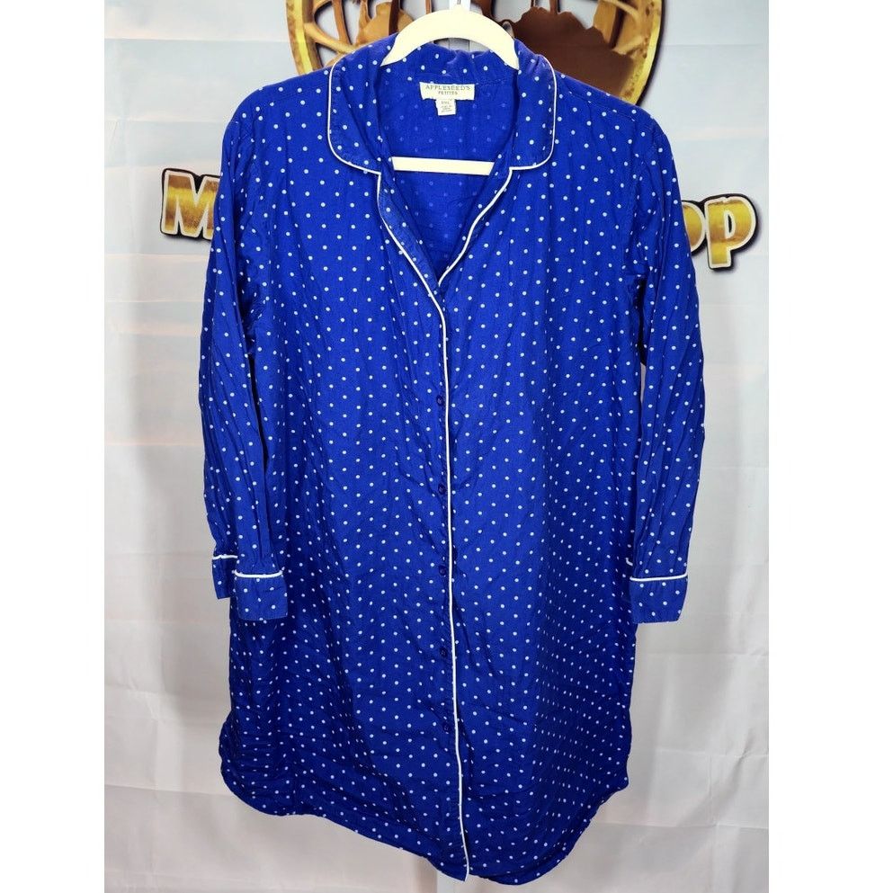 Other Appleseed’s Polka Dot Blue Sleep Shirt PXL Size XL / US 12-14 / IT 48-50 - 2 Thumbnail
