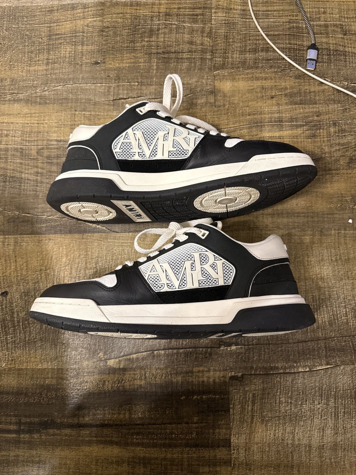 Amiri Amiri classic low ‘ma quad debossed-black Size US 12 / EU 45 - 1 Thumbnail