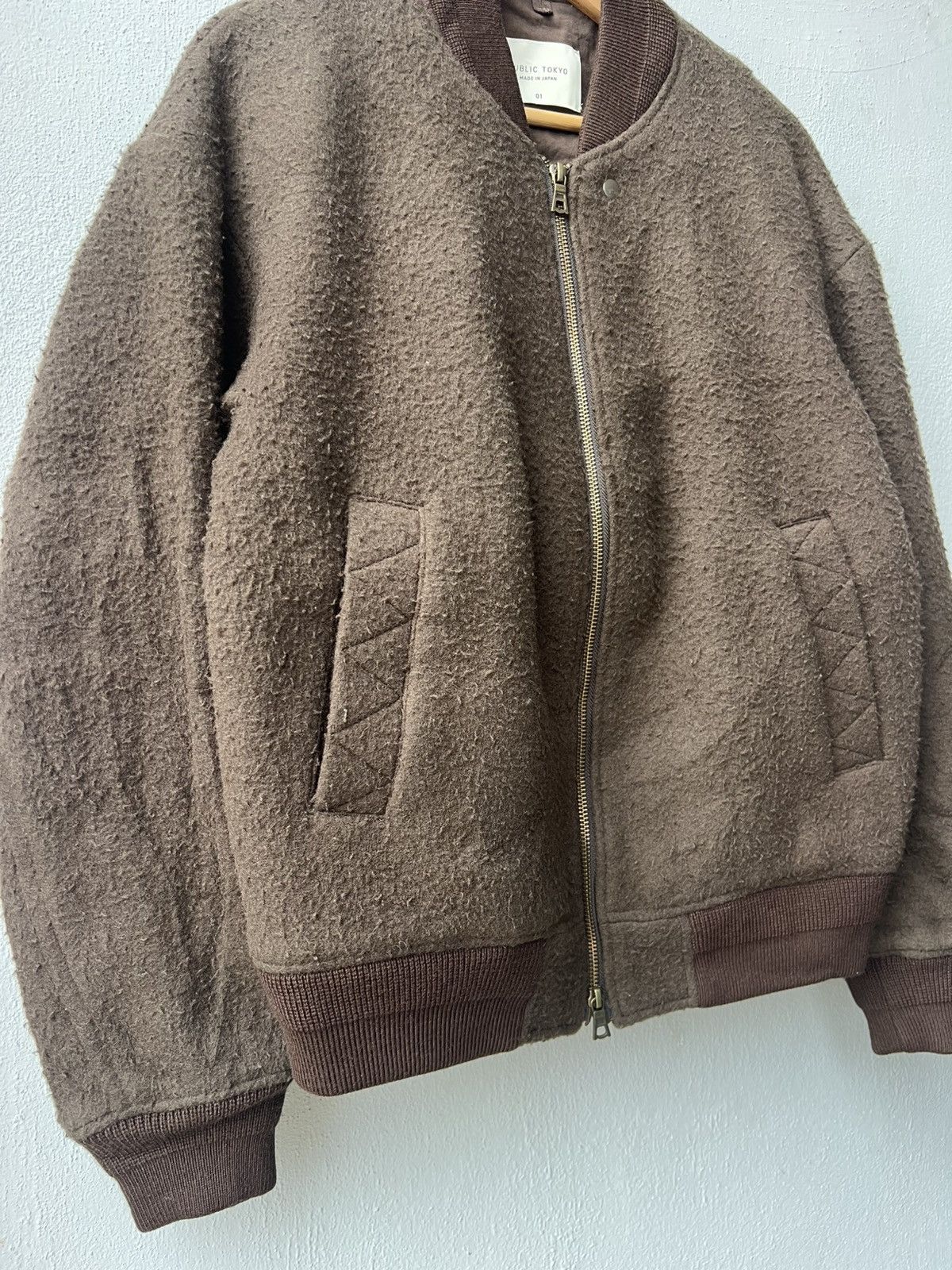 Japanese Brand Public Tokyo Wool Bomber Jacket Size M / US 6-8 / IT 42-44 - 4 Thumbnail