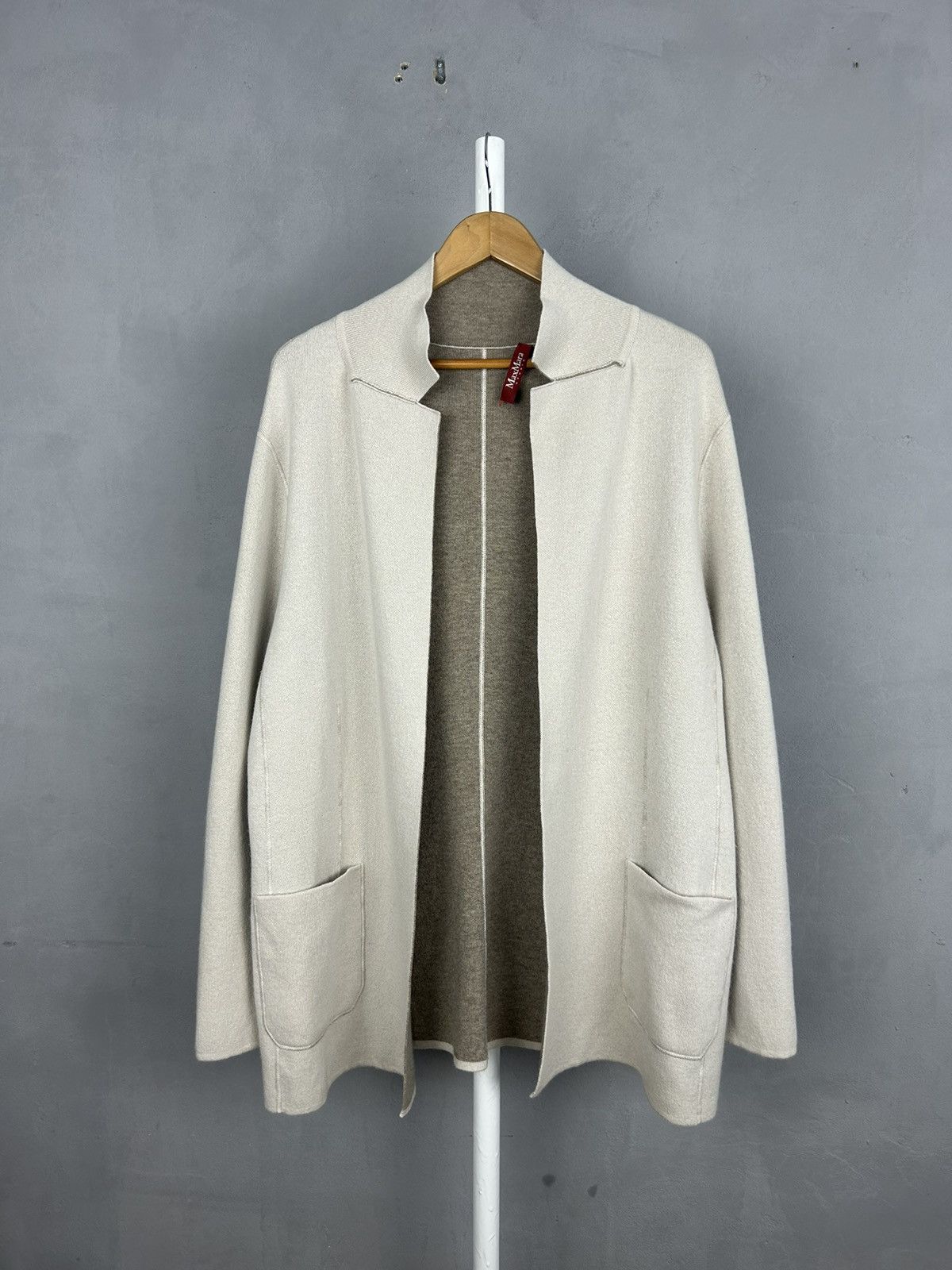 Max Mara Max Mara Studio Virgin Wool Open Front Cardigan Size XL / US 12-14 / IT 48-50 - 1 Thumbnail