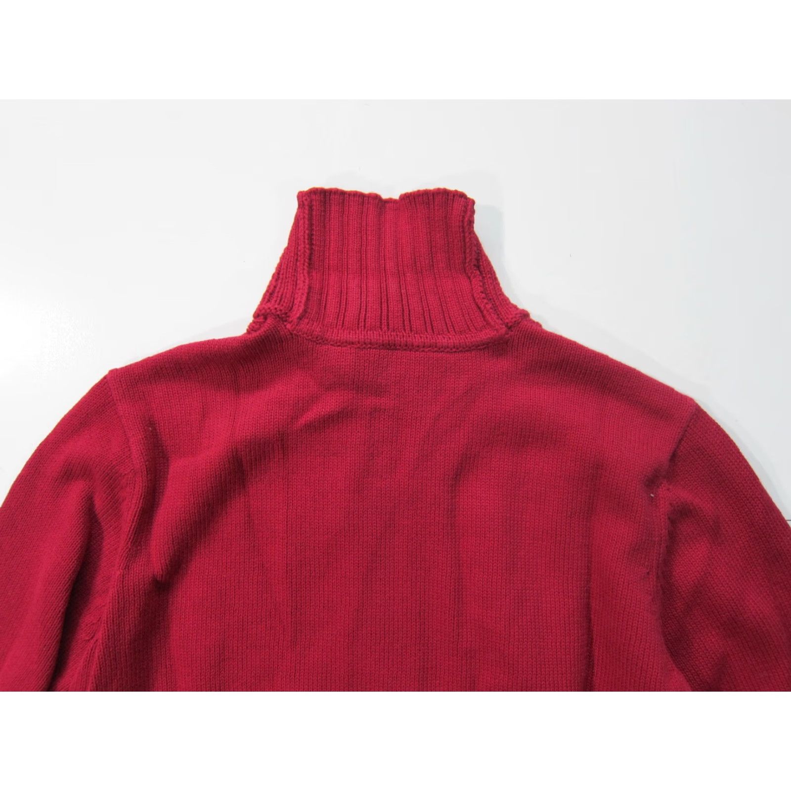 Vintage VINTAGE Caslon 100% Cotton Moroccan Red Knit Collared Zip Cardigan Sweater Women LP Size L / US 10 / IT 46 - 6 Thumbnail