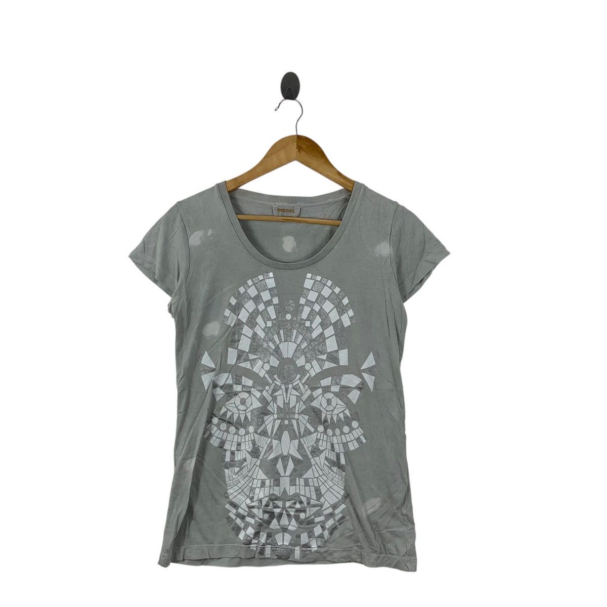 Diesel Vintage DIESEL ITALY Tribal Face Abstract Graphic Tee Shirt Size S / US 4 / IT 40 - 4 Thumbnail