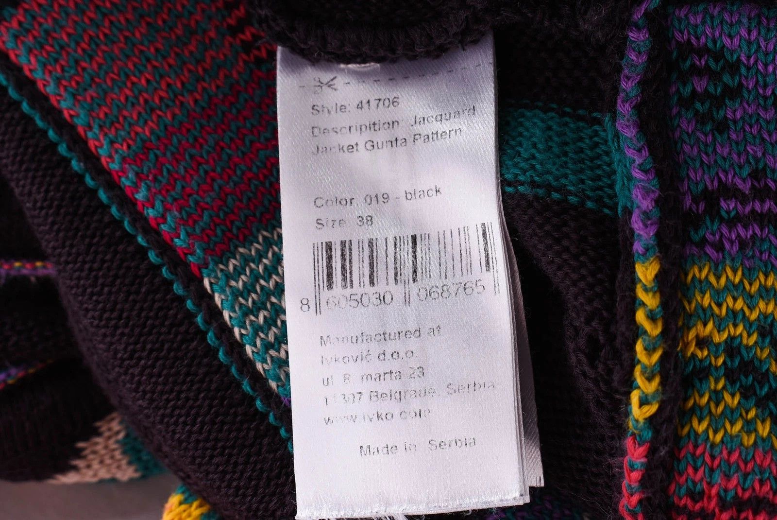 Other Women's IVKO Jacquard Knit Gunta Pattern Jacket Cardigan Size M / US 6-8 / IT 42-44 - 4 Thumbnail