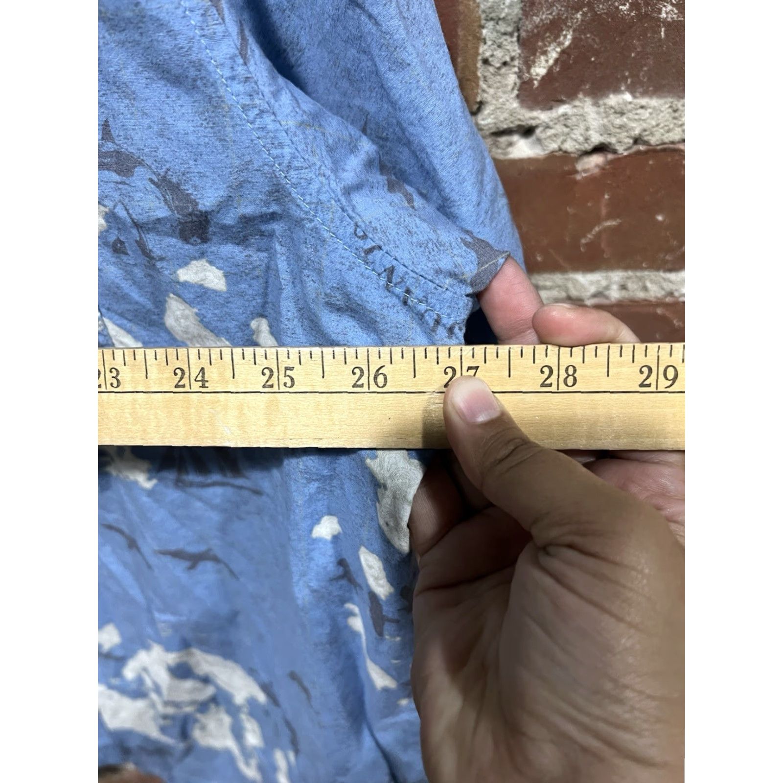 Eddie Bauer Eddie Bauer Button-Up Shirt Mens XL Short Sleeve Collared 90s Map Geometric Print Blue Gray Size US XL / EU 56 / 4 - 4 Thumbnail