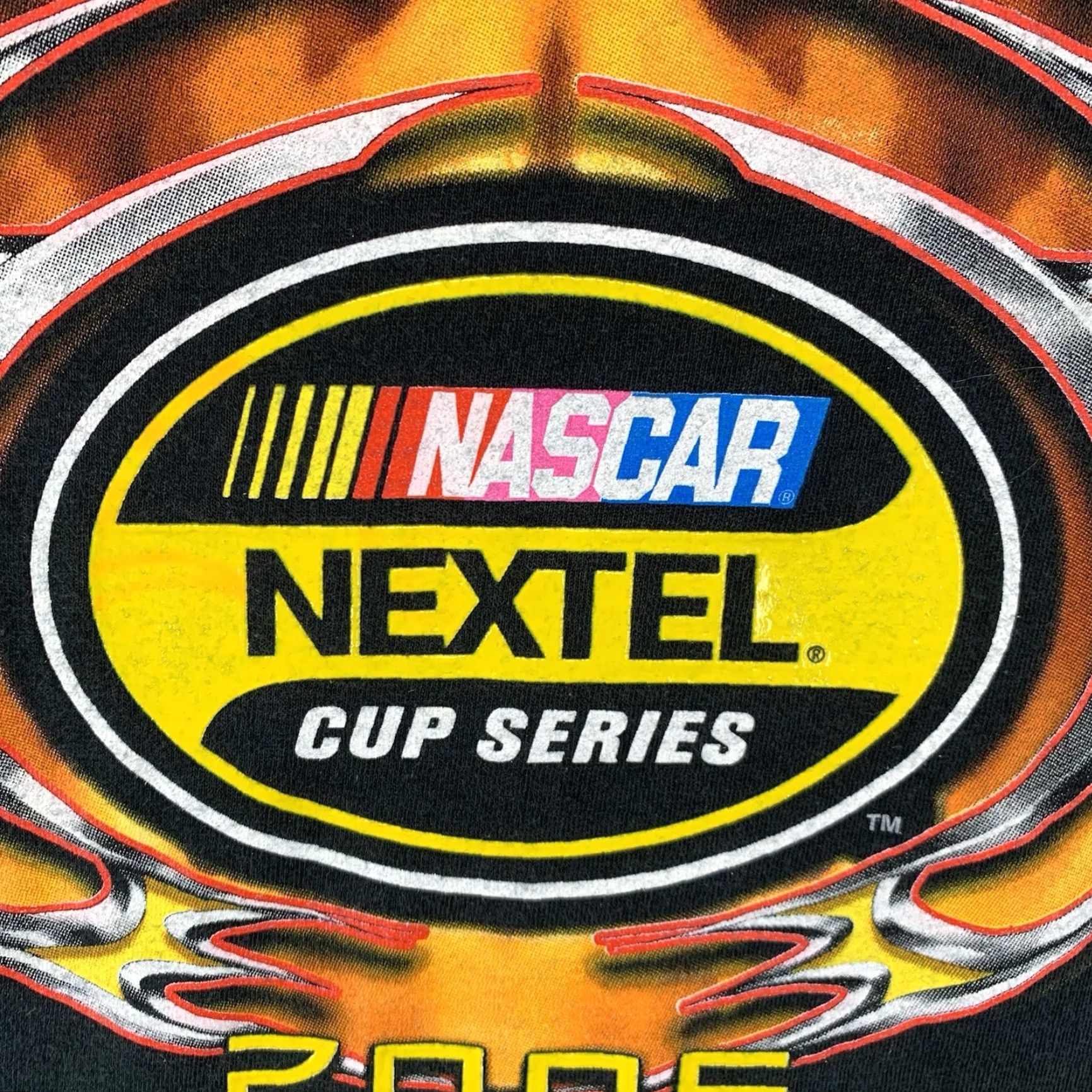 Delta VINTAGE Delta NASCAR Nextel Cup Series T-Shirt Large Black Double-Sided Flames Graphic Y2K Mens Size US L / EU 52-54 / 3 - 6 Thumbnail