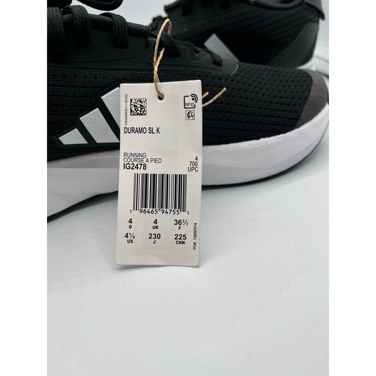 Adidas Adidas Duramo SL K “Black White Carbon” size 4.5 Y Size US 6 / IT 36 - 7 Thumbnail