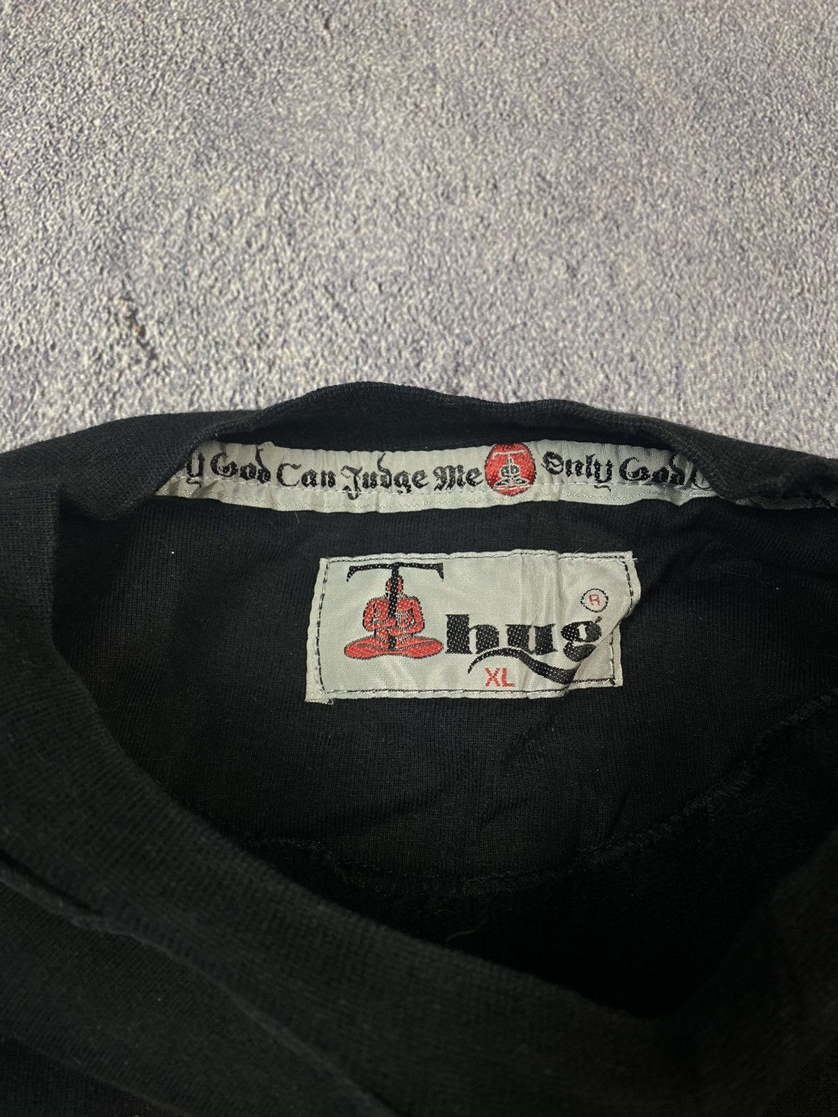 Band Tees × Rap Tees × Vintage Vintage 90s THUG 2Pac Only God Can Judge Me Boxy Sweatshirt Size US XL / EU 56 / 4 - 5 Thumbnail
