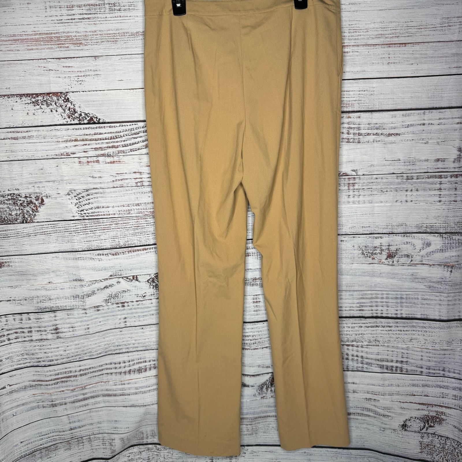 Boston Proper Boston Proper Dress Pants Tan Stretch Pull-On Trousers 14 Size 36" / US 14 / IT 50 - 2 Thumbnail