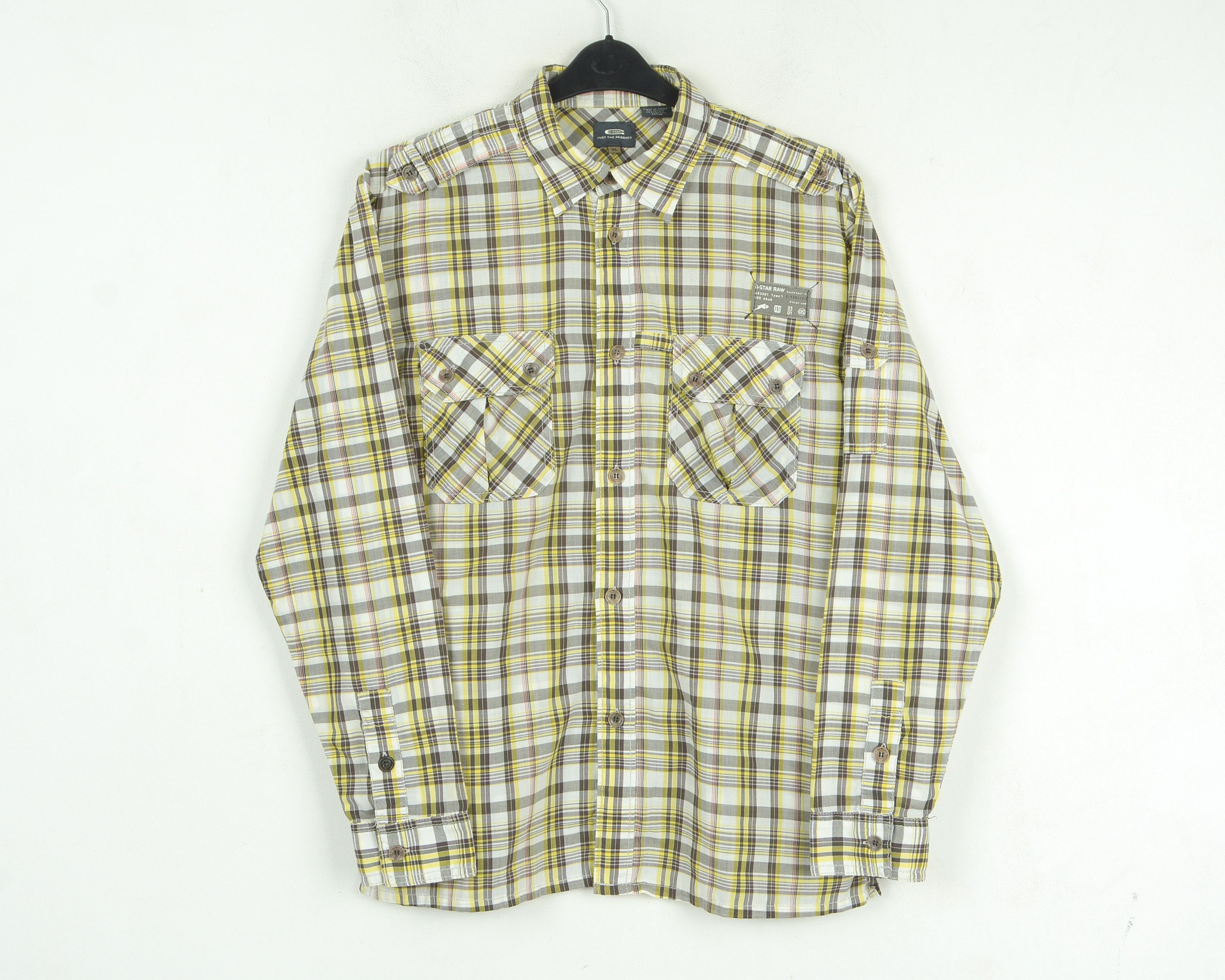 G-Star Checked Shirt XL Casual Poly Cotton Long Sleeved Button Up Size US XL / EU 56 / 4 - 1 Thumbnail