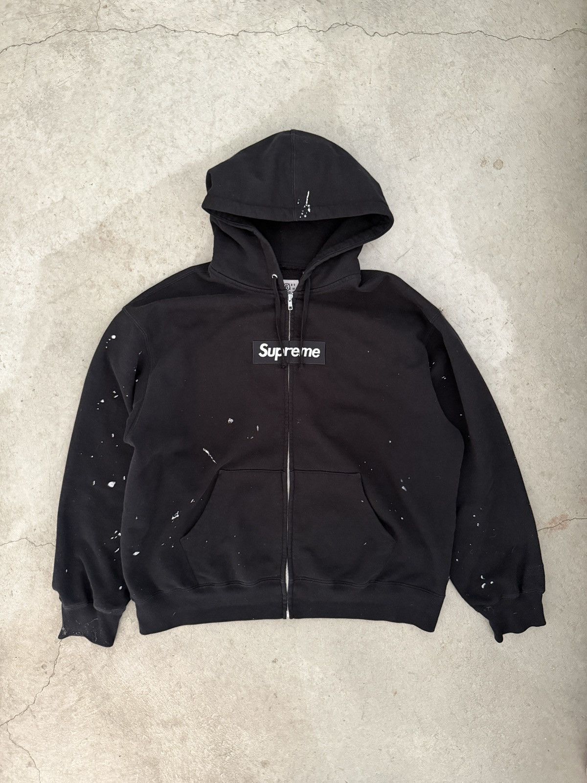 Supreme Supreme Small Box Logo Floral Thermal Zip Up Hoodie. Large