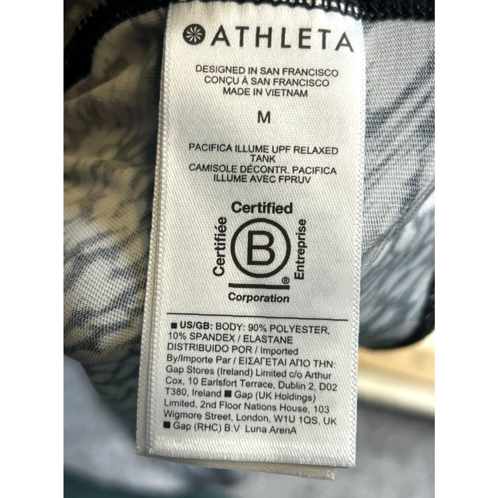 Athleta Athleta Shirt Womens M Black White Running Tank Top Size M / US 6-8 / IT 42-44 - 4 Thumbnail