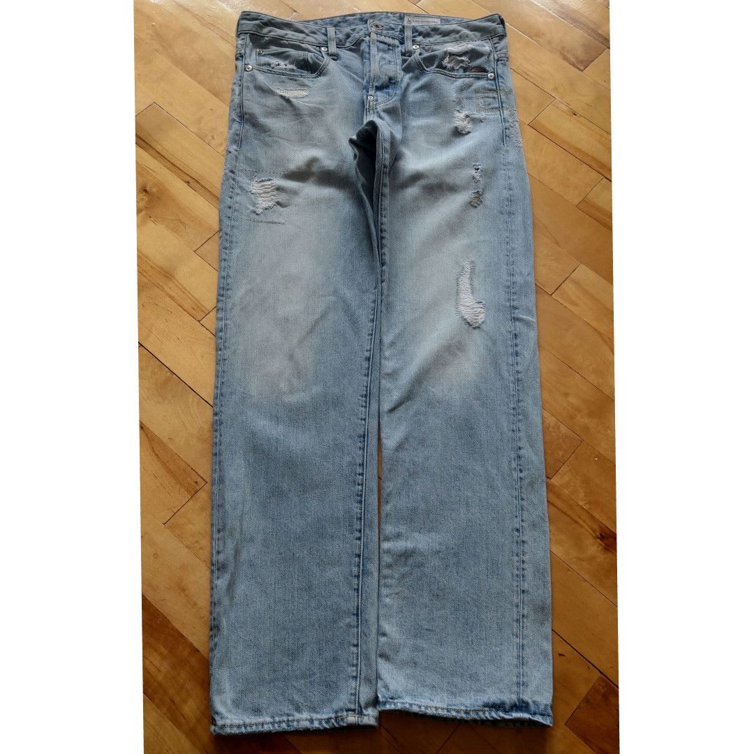 G-Star Mid Skinny Raw Denim Pants Baggy Distressed Goth y2k G-STAR Size US 31 - 17 Thumbnail