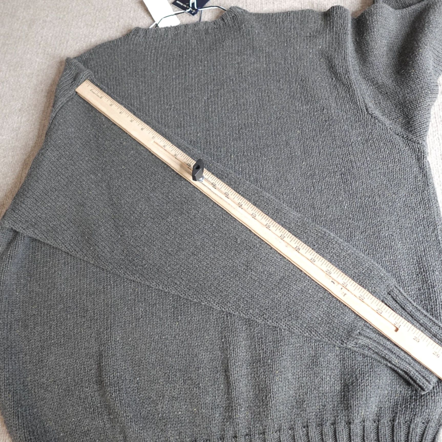 Polo Ralph Lauren VINTAGE Polo Ralph Lauren Sweater Men 2XL Gray Solid Crew Neck Cotton Pullover Knit Size US XXL / EU 58 / 5 - 4 Thumbnail