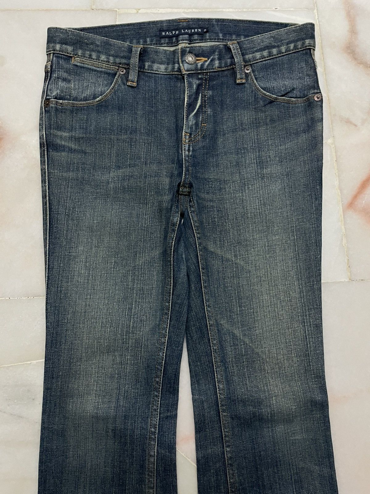 Vintage 💥Flared💥Vintage 90’S Ralph Lauren Mud-Wash Bootcut Classic Size 28" / US 6 / IT 42 - 2 Thumbnail
