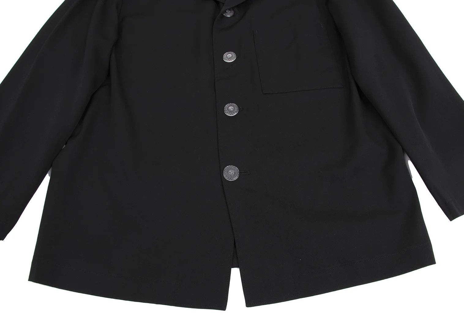Yohji Yamamoto Yohji Yamamoto Wool Gabardine Jacket Black M Size US M / EU 48-50 / 2 - 8 Thumbnail