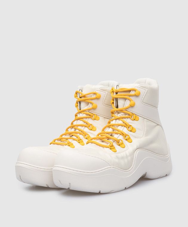 Bottega Veneta o1y0725 Padded Ankle Boots in White Size US 9 / IT 39 - 4 Thumbnail
