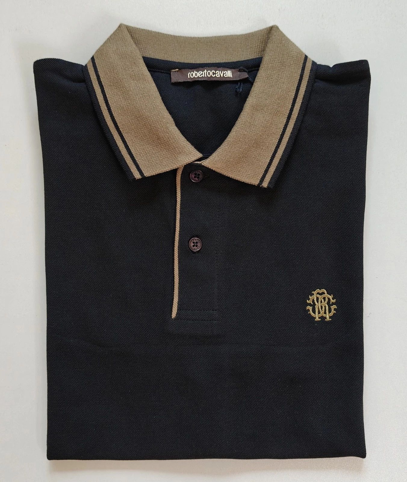 Roberto Cavalli Robert Cavalli RC Monogram-Embroidered Polo Shirt T / 6009 Size US L / EU 52-54 / 3 - 1 Thumbnail