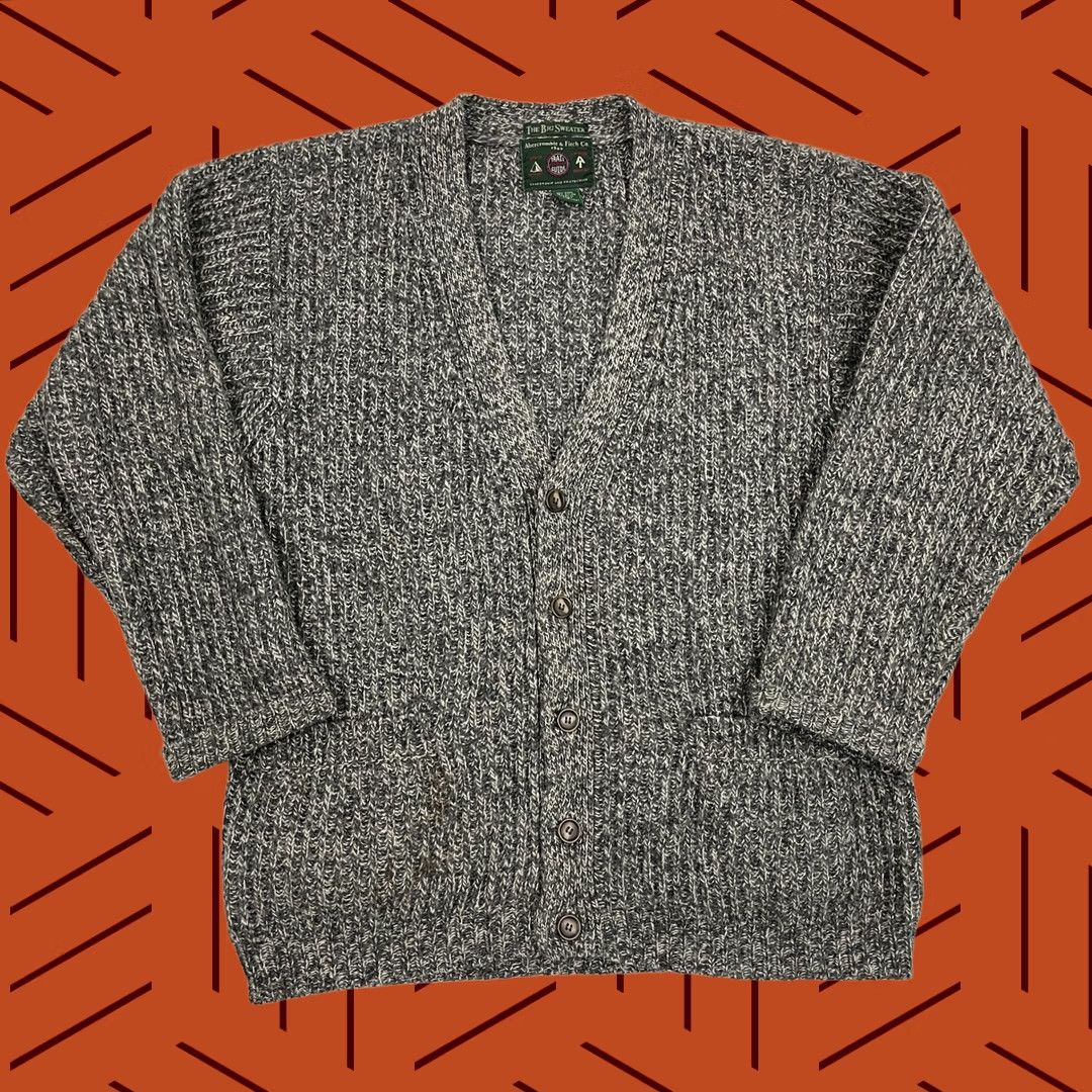 Abercrombie & Fitch Abercrombie & Fitch Cardigan Mens S Gray Knit Wool VTG Big Sweater Y2K Academia Cardigan Accessories Be Size US S / EU 44-46 / 1 - 1 Thumbnail