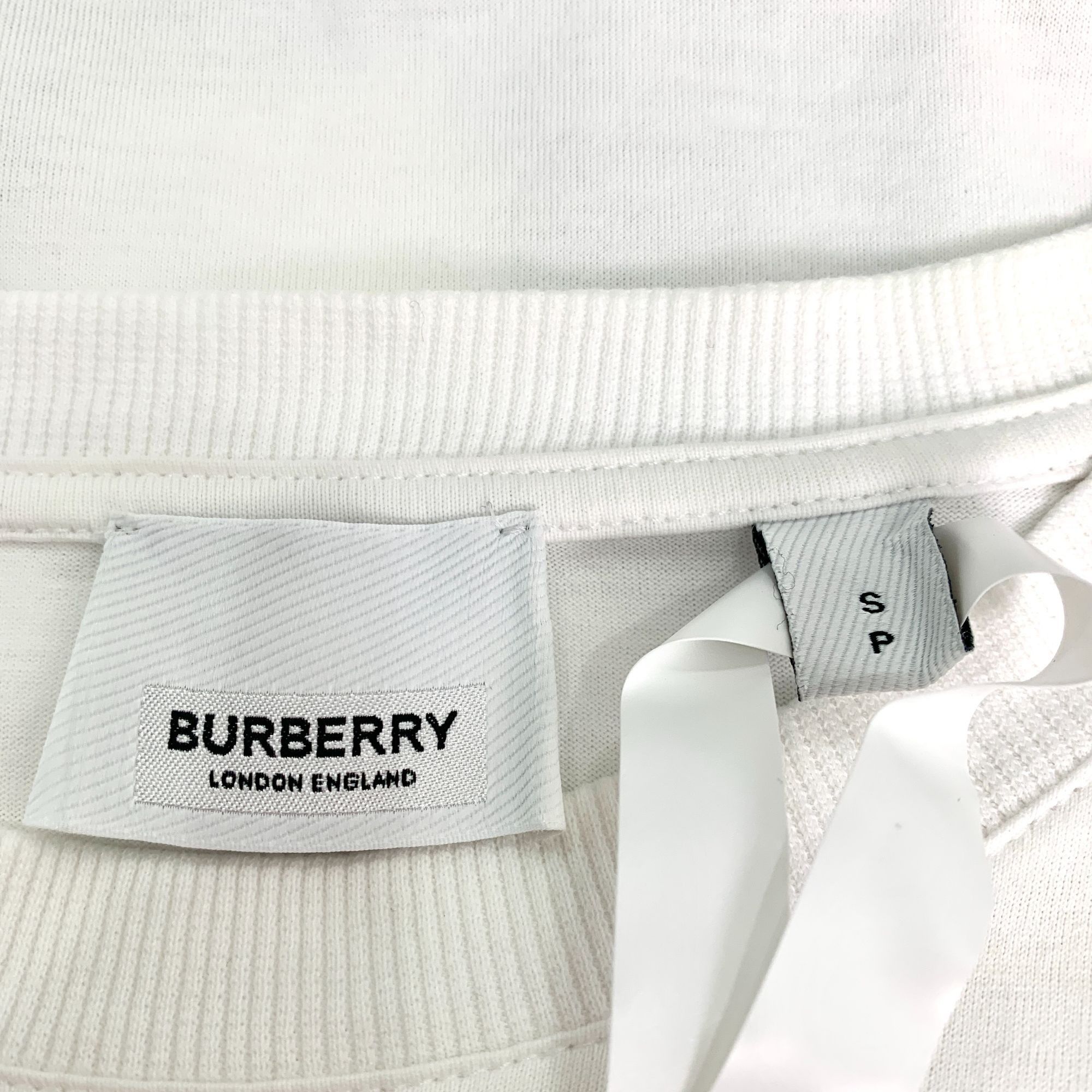 Burberry Burberry White Logo Rabbit Print Round Neck Cotton T-Shirt ( Size US S / EU 44-46 / 1 - 2 Thumbnail