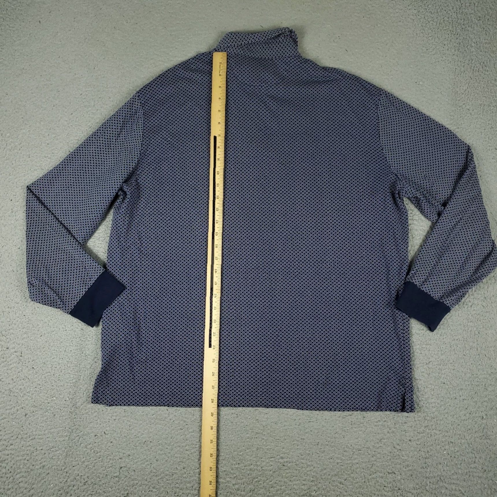 Ralph Lauren Ralph Lauren Polo Shirt Mens XL Blue Geometric Pony Casual Long Sleeve Shirt Size US XL / EU 56 / 4 - 3 Thumbnail