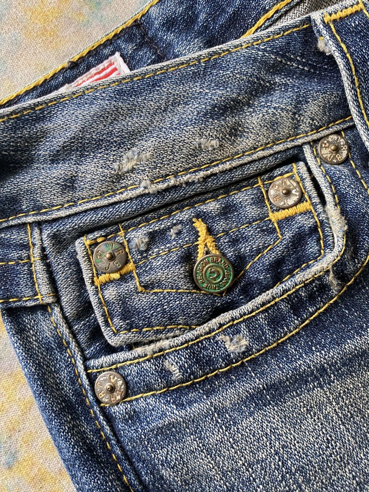 True Religion True Religion Distressed Denim Jeans – Blue Wash Size 28" / US 6 / IT 42 - 4 Thumbnail