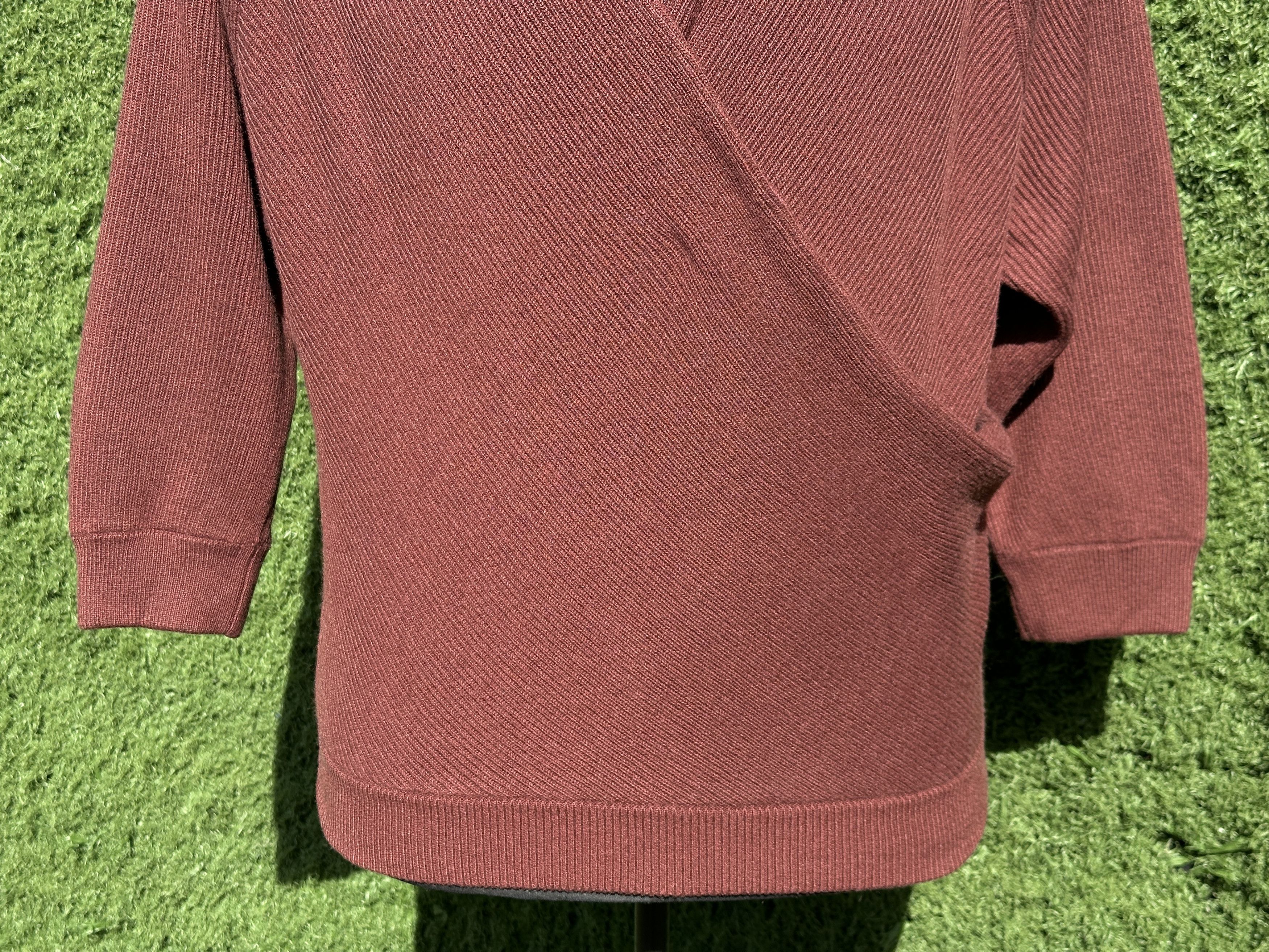 Brunello Cucinelli Brunello Cucinelli 100% Cashmere Wrap Cardigan Burgundy L Size L / US 10 / IT 46 - 7 Thumbnail