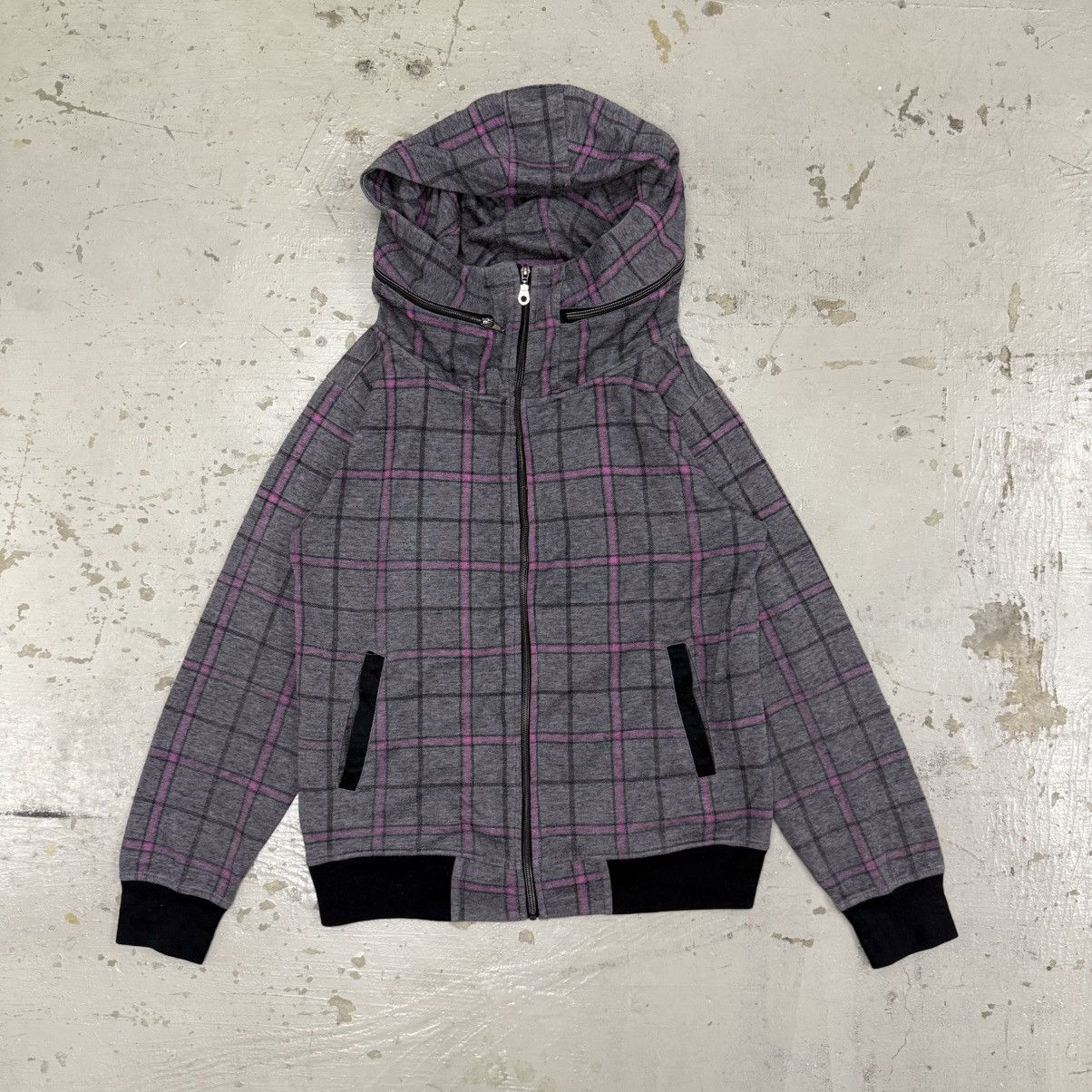 Le Grande Bleu (L.G.B.) Raff Rule Japan LGB Style Plaid Bono Hoodie Multiple Zip Size US L / EU 52-54 / 3 - 1 Thumbnail