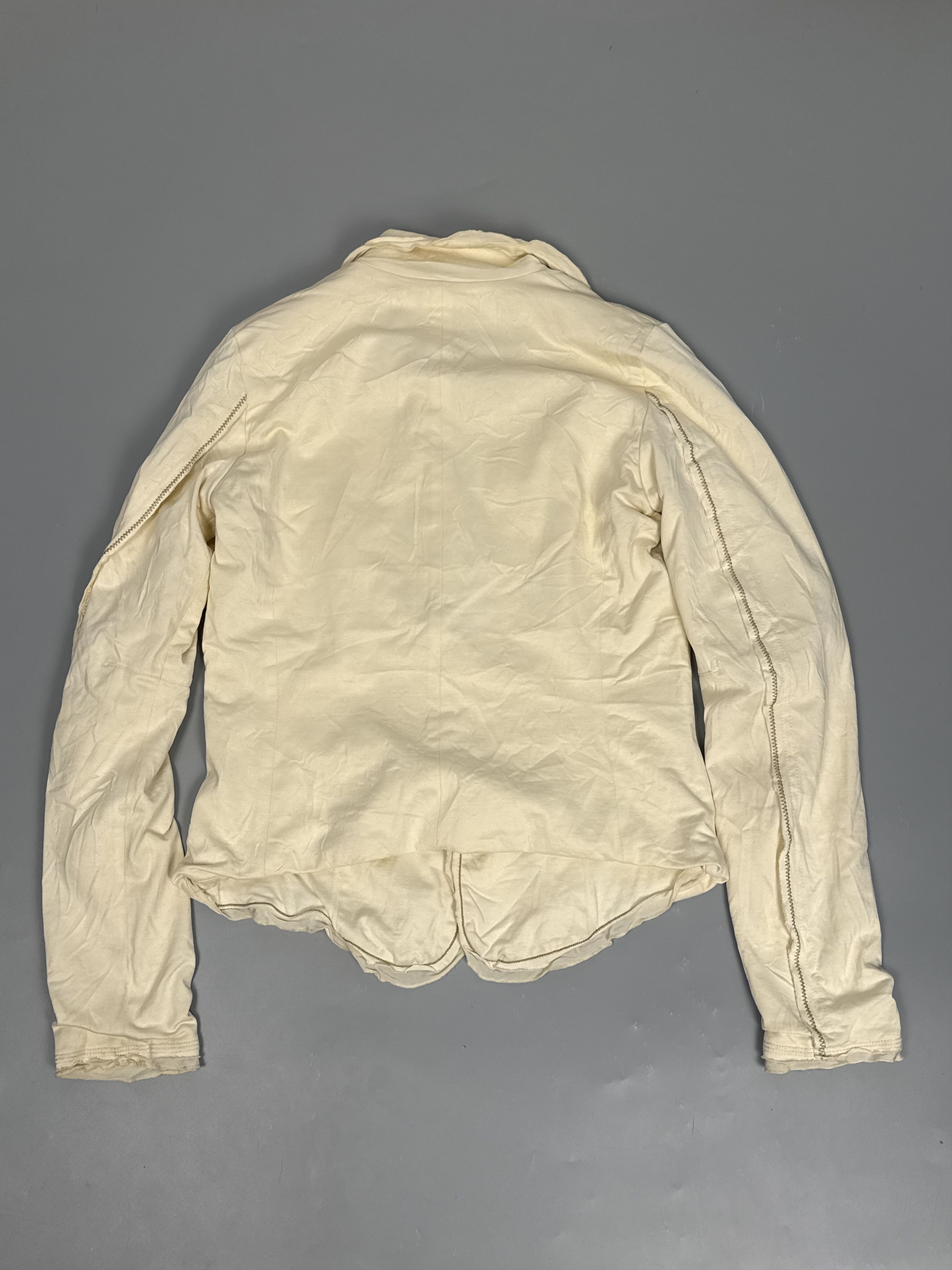 Marithe + Francois Girbaud Vintage MFG cream blazer jacket Size M / US 6-8 / IT 42-44 - 2 Thumbnail