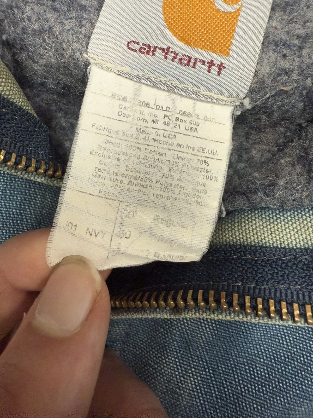 Carhartt Carhartt J01NVY Jacket Size US L / EU 52-54 / 3 - 5 Thumbnail