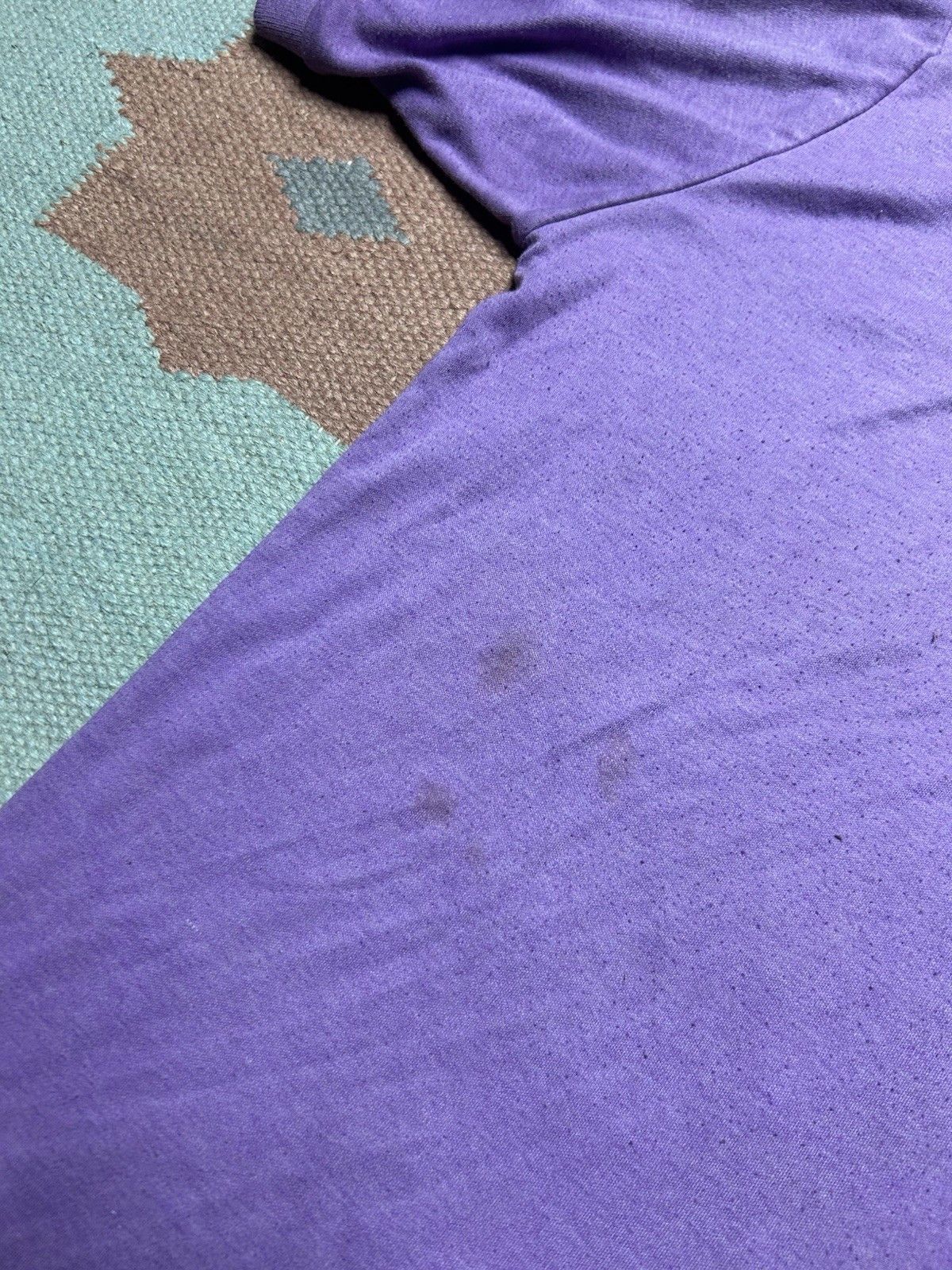 Vintage Vintage 80s polo shirt blank purple soft worn women’s large Size L / US 10 / IT 46 - 2 Thumbnail
