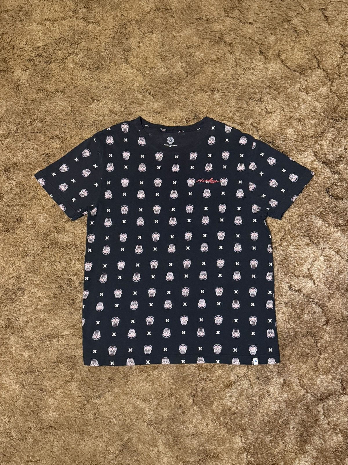 Hurley Hurley Skull Logo Polka Dot T-Shirt Tee Black Medium Size US M / EU 48-50 / 2 - 1 Thumbnail