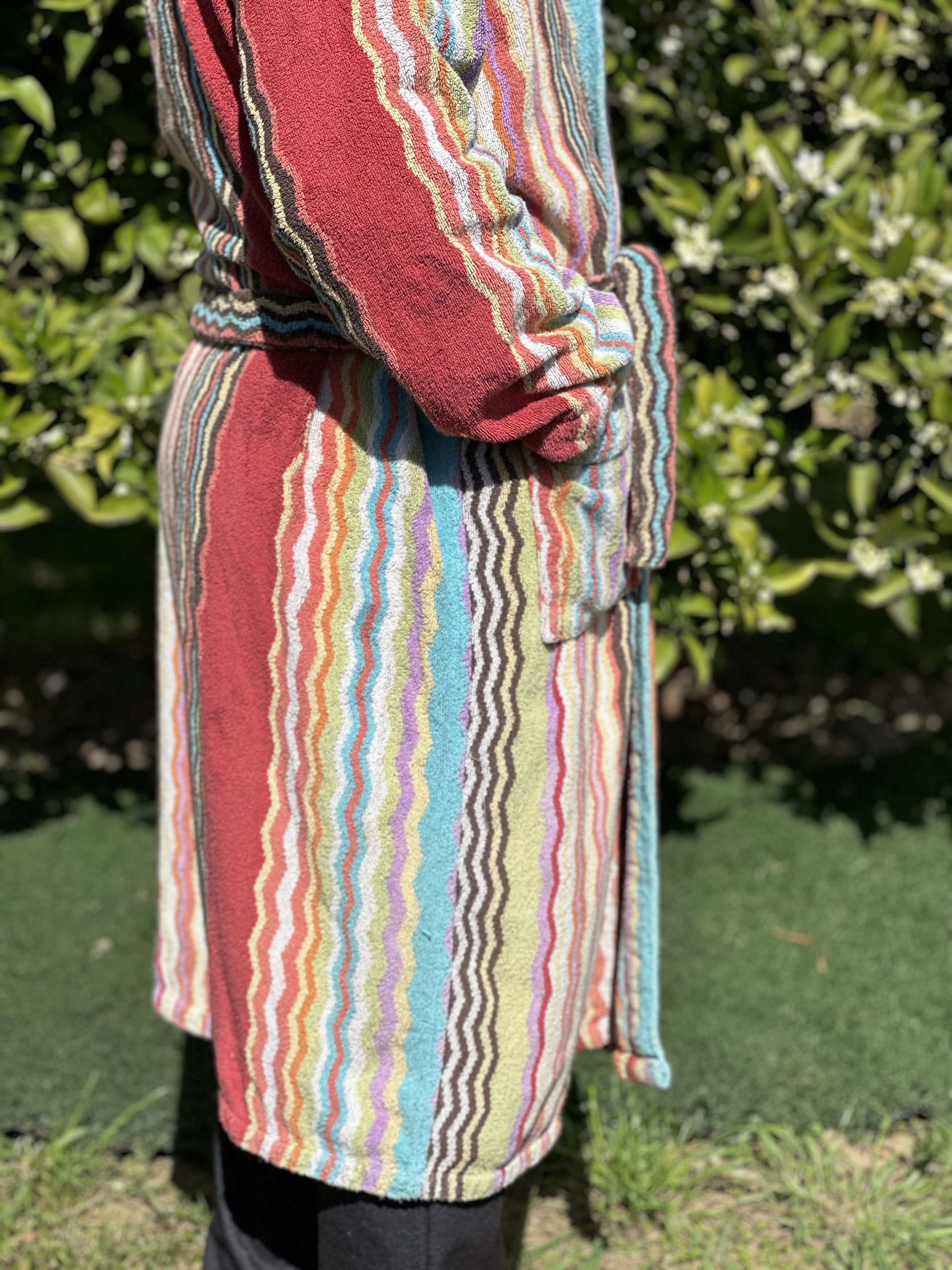 Missoni Rainbow Bathrobe Missoni 3D Knit Stripe Retro Size XL Size US XL / EU 56 / 4 - 12 Thumbnail