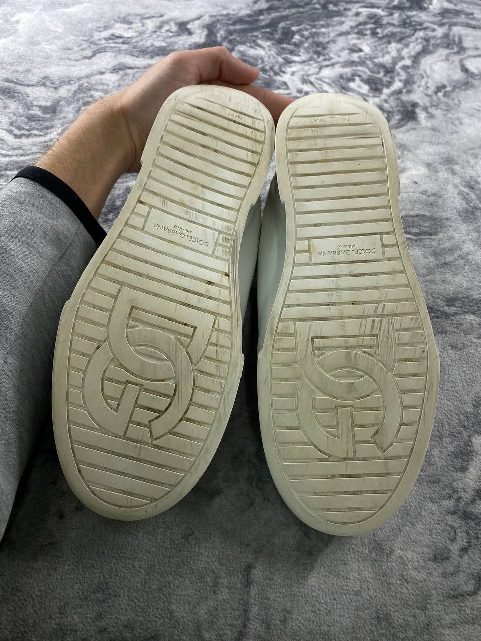 Dolce & Gabbana Dolce & Gabbana Portofino Leather Trainers Men Size 41 White Size US 8 / EU 41 - 23 Thumbnail