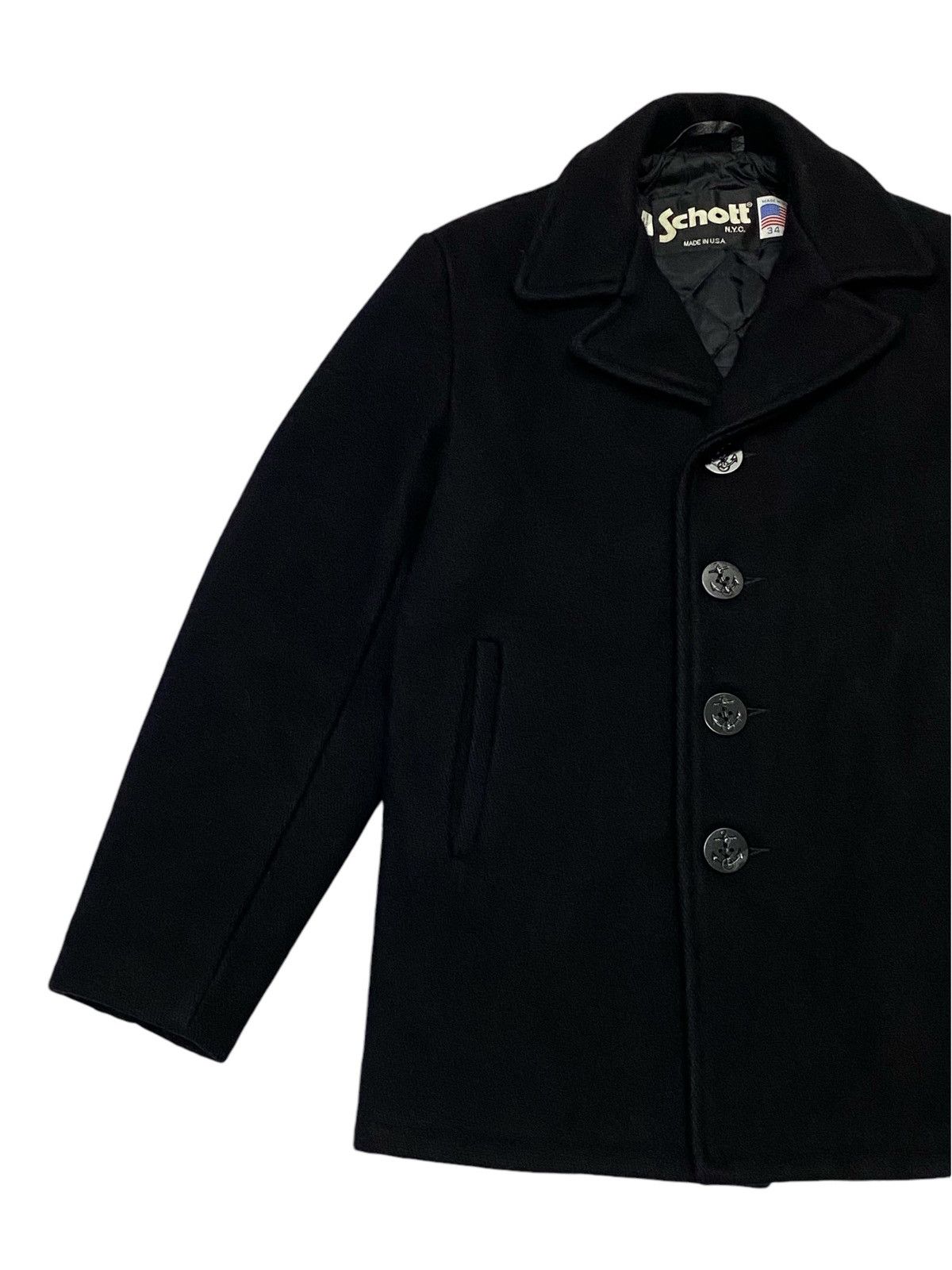 Schott × Vintage Vintage Schott USN WW2 Wool Peacoat Jacket m Size US M / EU 48-50 / 2 - 11 Thumbnail