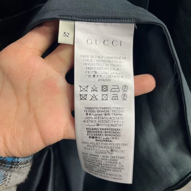 Gucci Gucci Black color-blocked striped embroidery pattern logo s Size US L / EU 52-54 / 3 - 5 Thumbnail