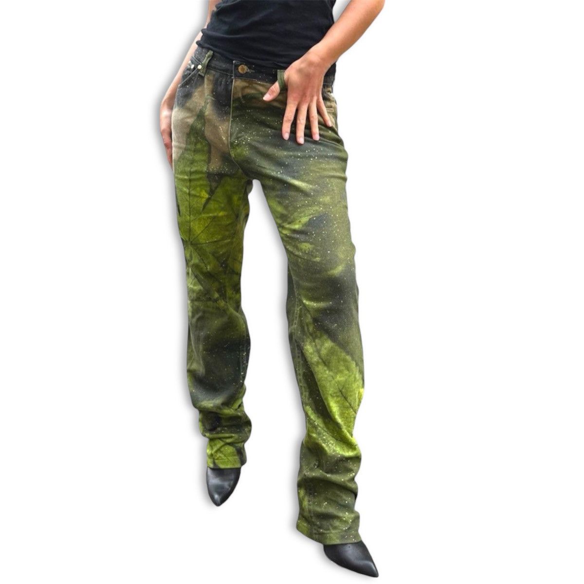 Roberto Cavalli F/W 1999 Roberto Cavalli Pot Denim Pants vintage designer Size 27" / US 4 / IT 40 - 2 Thumbnail