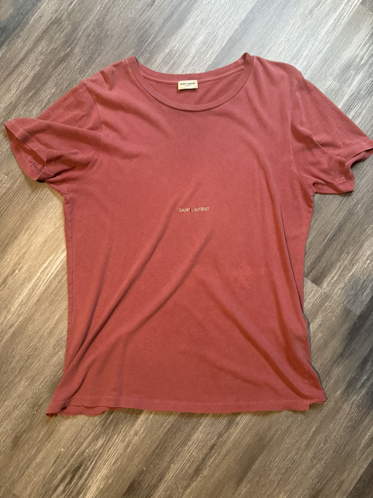 image of Saint Laurent Paris Saint Laurent T in Pink, Men's (Size Small)