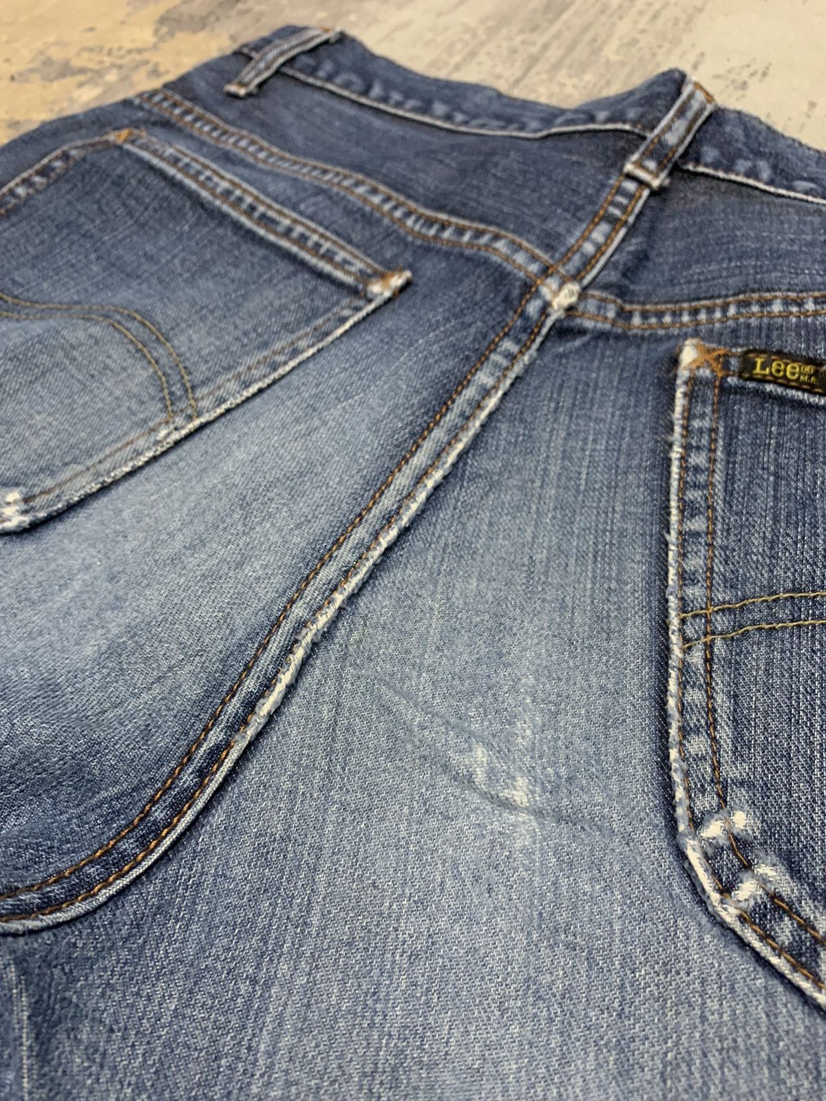 Japanese Brand Vintage Lee M.R. Indigo Blue Straight Fit Denim Pants Size US 31 - 15 Thumbnail