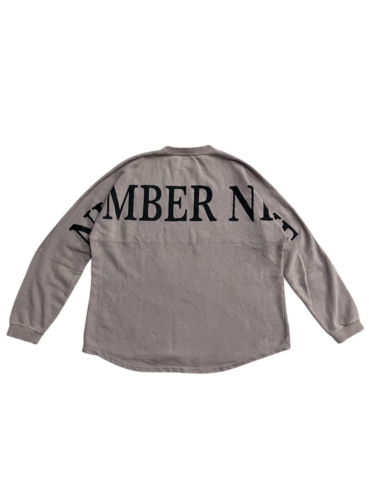 Number (N)ine Number Nine Back Logo Spellout Crewneck Sweatshirt Size US L / EU 52-54 / 3 - 5 Thumbnail