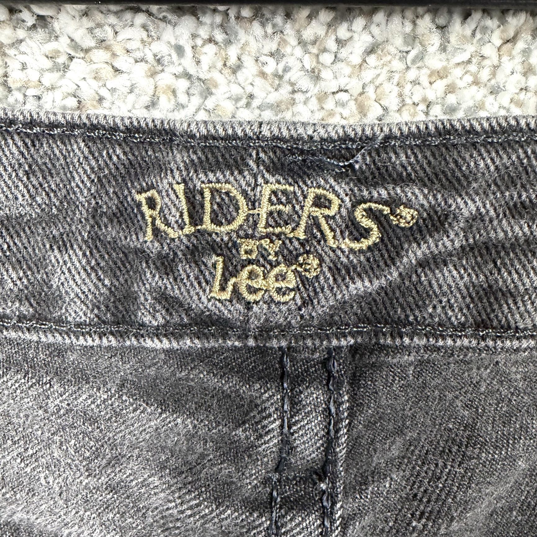 Vintage Riders By Lee Jeans Womens 12M 32x28 Dark Gray Denim Fairygrunge Utility Y2K Size 34" / US 12 / IT 48 - 7 Thumbnail