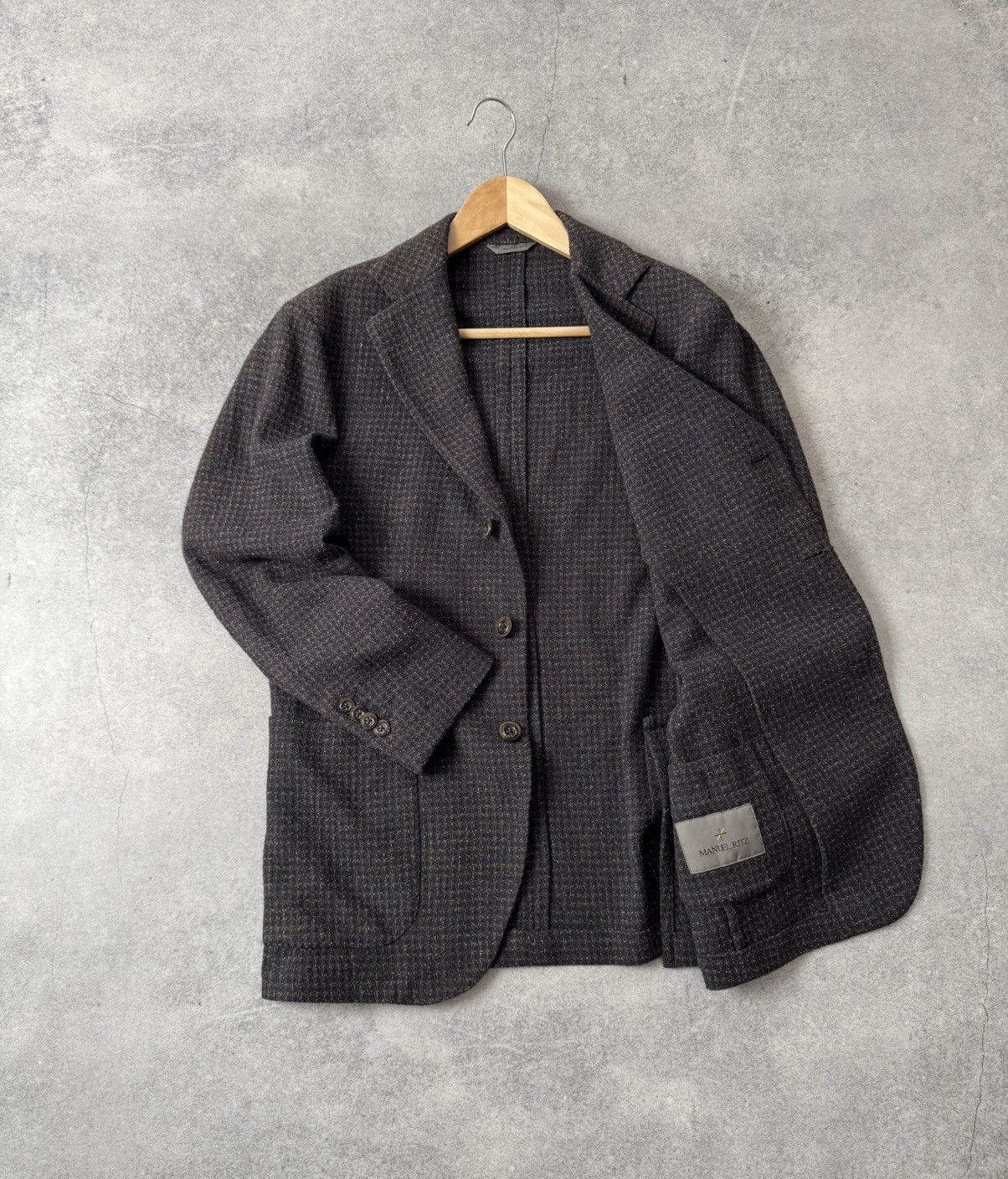 Manuel Ritz Manuel Ritz Wool blend Textured blazer mens size 50 Size 40R - 3 Thumbnail