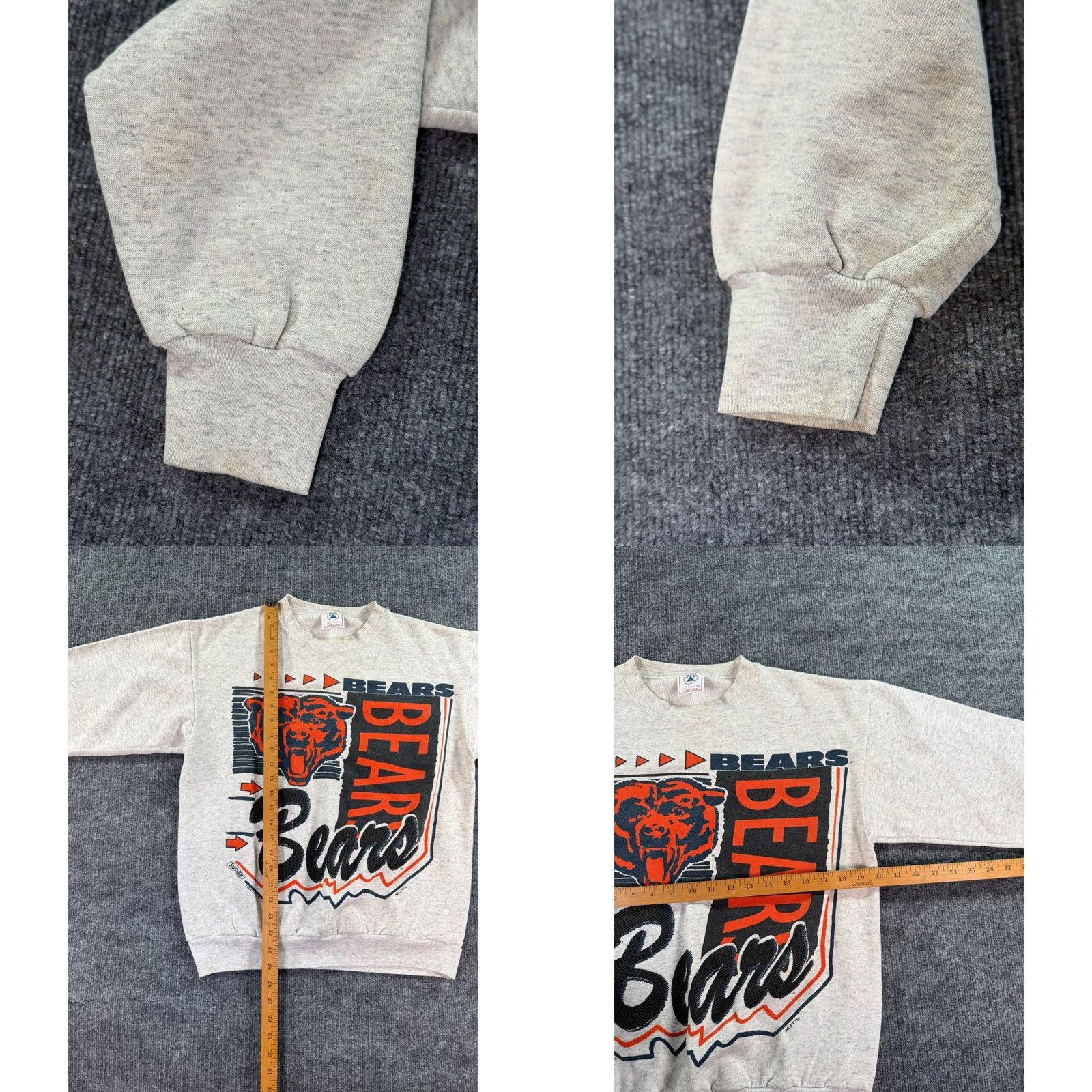 Delta VINTAGE Delta Chicago Bears Sweatshirt Mens L Gray 1993 Graphic NFL 90s USA Crew Neck Long Sleeve Pullover Size US L / EU 52-54 / 3 - 8 Thumbnail